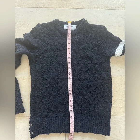 THOM BROWNE Women's 4-Bar Loopback Crewneck Sweater Navy Blue 36 Small - Picture 10 of 11